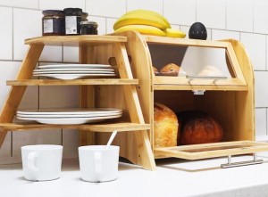 Adorn Stylish Bamboo Kitchen Countertop Organizer Corner Shelf