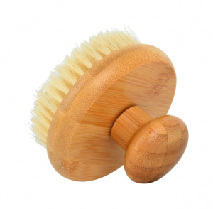 C10505 Bamboo & Boar Bristle Body Brush, Ergonomic Design for Exfoliation & Deep Cleansing