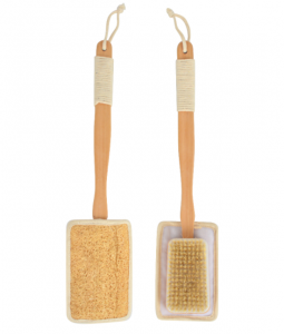 C10568 Dual-sided Bath Brush with Handle for Exfoliation & Deep Cleaning
