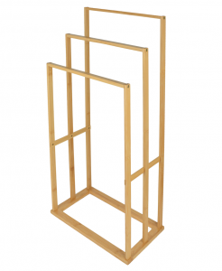 C13696 Bamboo Bathroom Towel Rack, Eco-friendly Organizer for Hanging Towels & Accessories