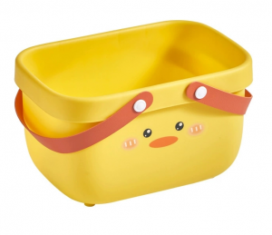 C13785 Cute Duck-Shaped PP Bathroom Storage Basket for Kids & Home