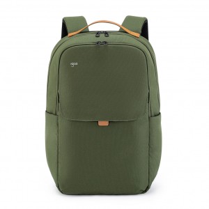 F04257 vgoal Minimalist Olive Green Laptop Backpack (Casual & Business Commuter Bag)