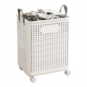 G02689-1 Foldable laundry basket with wheels
