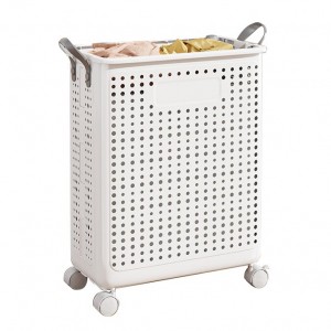 G02689-2 Foldable laundry basket with wheels