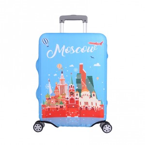 G06071-2 Moscow Cityscape Luggage Cover for 20-inch Suitcase (Dust-proof Protector)