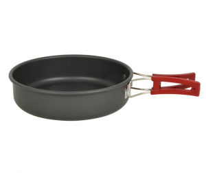 H04000-1 Outdoor Camping Frying Pan, Lightweight Aluminium Alloy Cookware for Hiking and Picnics