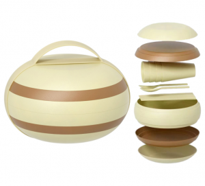 H04219 17-piece Outdoor Picnic Dinnerware Set, All-in-one Portable Tableware Kit for Camping and Gatherings