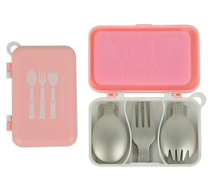 H04272 Portable Foldable Cutlery Set, Compact Utensil Kit for Outdoor Dining and Travel